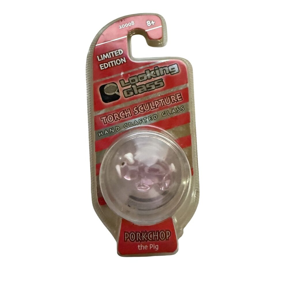 Looking Glass Limited Edition Torch Sculpture Handcrafted Glass Pig Figurine